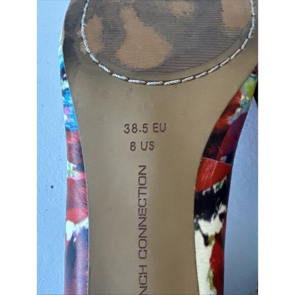 French Connection Korina Mid Floral Heels Size 8 - Picture 9 of 9
